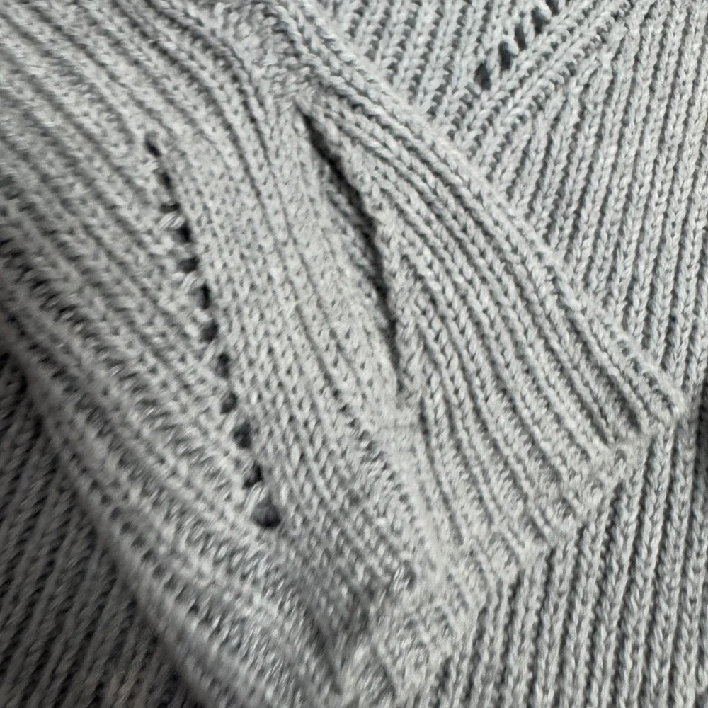 Lululemon Cotton Knit‎ Sweater Pullover Thumb Holes Pockets Gray Size 8